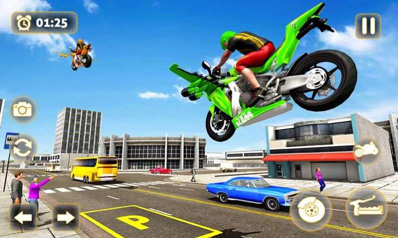飞行摩托车出租车驾驶游戏安卓版（Flying Motorbike Taxi Dri