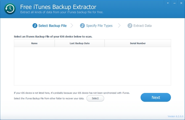 iTunes Backup Extractor Free Edition