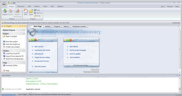 Wireless Password Recovery