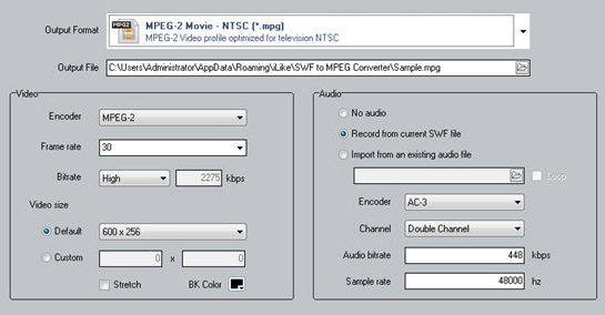 iLike SWF to MPEG Converter