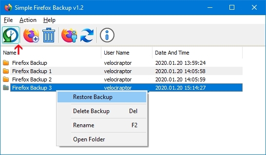 Simple Firefox Backup