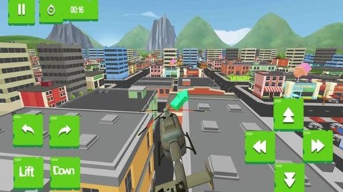 直升机城市交通游戏