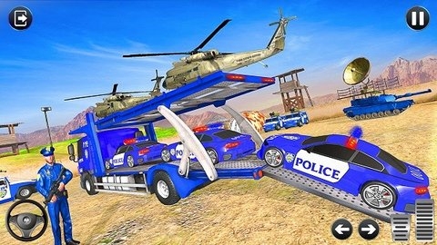 警察卡车运警车游戏