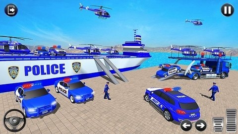 警察卡车运警车游戏