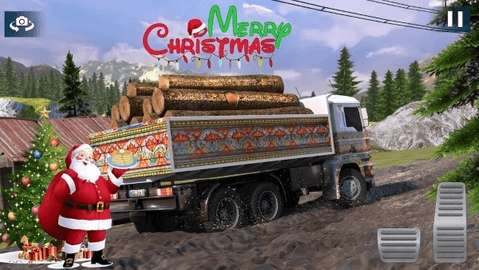 圣诞雪地卡车模拟器游戏