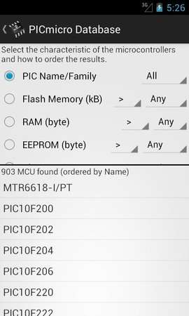 PICmicro Database