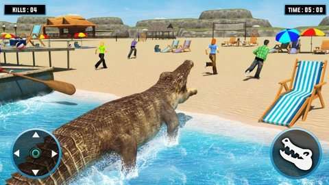 海滩鳄鱼3d游戏