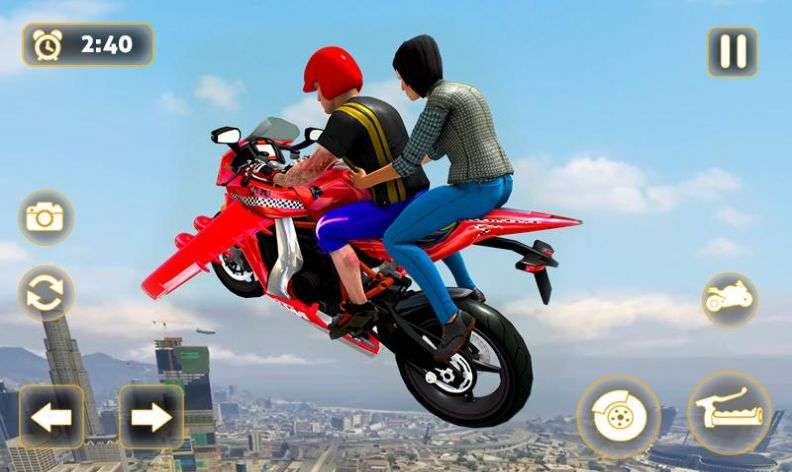 飞行摩托车出租车驾驶游戏安卓版（Flying Motorbike Taxi Dri