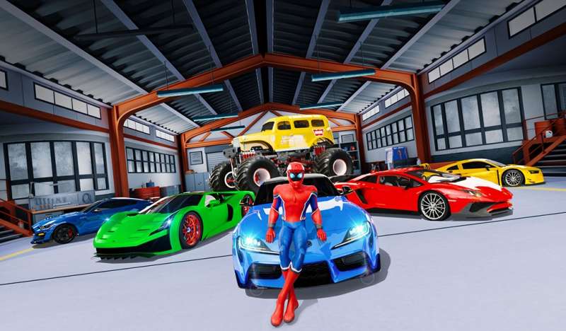 超级英雄汽车大型斜坡特技游戏官方版