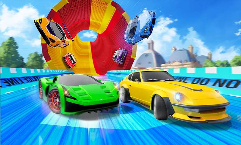 超级英雄汽车大型斜坡特技游戏官方版