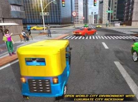 人力车城市驾驶游戏中文版（Tuk Tuk Rickshaw City Dri