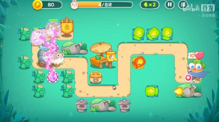 保卫萝卜4第36关攻略 卧兔藏龙第36关通关攻略图解 - qt软件园