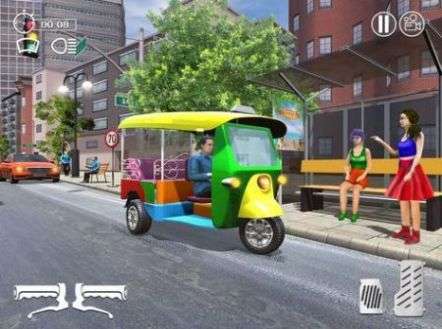 人力车城市驾驶游戏中文版（Tuk Tuk Rickshaw City Dri
