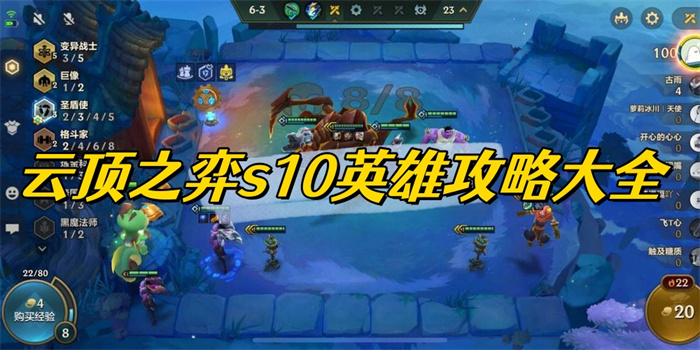 云顶之弈s10英雄攻略大全